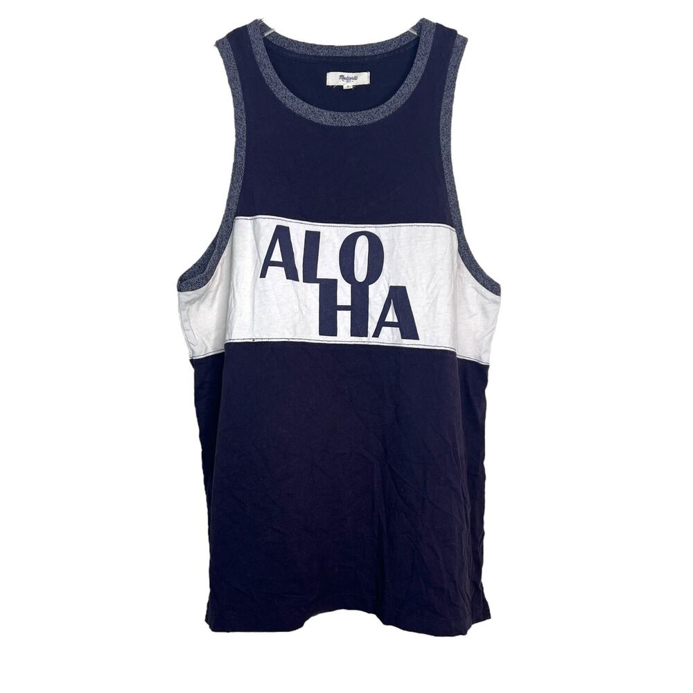 Madewell ALOHA Colorblock Sleeveless Tank Top Purple Womens Small